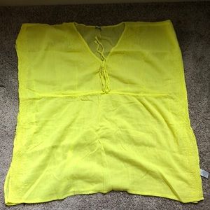 Bright yellow beach coverup